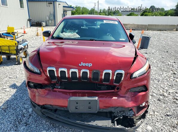 1C4PJMAB6GW210595 2016 JEEP CHEROKEE Red Widok z przodu