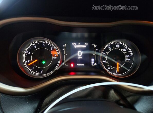 1C4PJMAB6HW611629 2017 JEEP CHEROKEE Black Instrument cluster view
