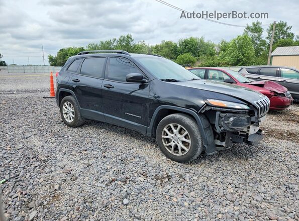 1C4PJMAB7HW551733 2017 JEEP CHEROKEE Black Przód prawy