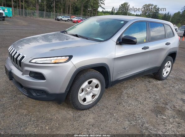 1C4PJMAB7HW581816 2017 JEEP CHEROKEE Silver Առջևի ձախ երեք քառորդ տեսարան