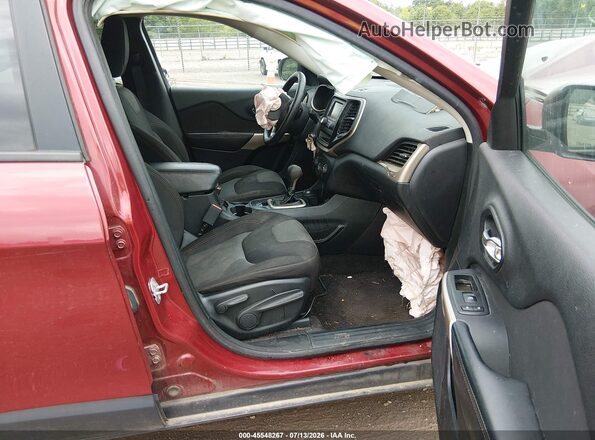 1C4PJMAB8HW659682 2017 JEEP CHEROKEE Темно-бордовый Вид салона спереди