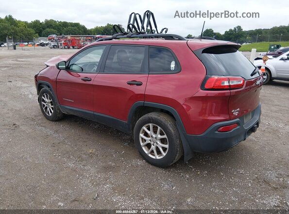 1C4PJMAB8HW659682 2017 JEEP CHEROKEE Темно-бордовый Задняя левая четверть
