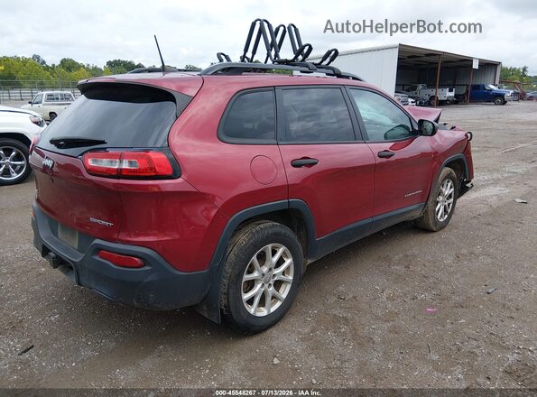 1C4PJMAB8HW659682 2017 JEEP CHEROKEE Темно-бордовый Задняя правая четверть
