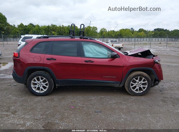 1C4PJMAB8HW659682 2017 JEEP CHEROKEE Темно-бордовый Вид задней части салона