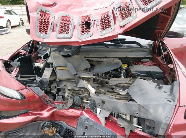 1C4PJMAB8HW659682 2017 JEEP CHEROKEE Темно-бордовый Вид сзади