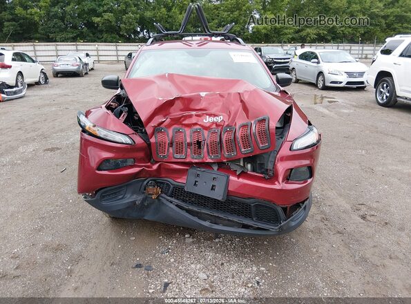 1C4PJMAB8HW659682 2017 JEEP CHEROKEE Темно-бордовый Вид щитка приборов