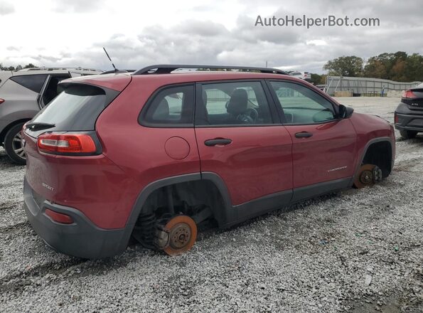 1C4PJMABXGW115294 2016 JEEP CHEROKEE Бордовый Задняя правая четверть