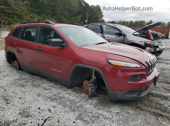 1C4PJMABXGW115294 2016 JEEP CHEROKEE Бордовый Передняя правая четверть