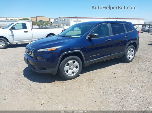 1C4PJMABXGW337382 2016 JEEP CHEROKEE Blue Առջևի ձախ երեք քառորդ տեսարան