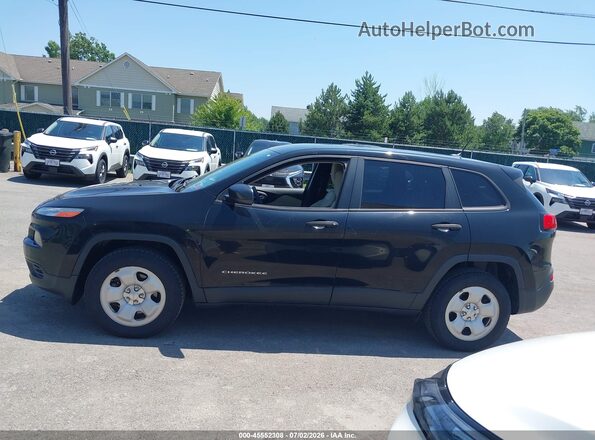 1C4PJMABXHW664205 2017 JEEP CHEROKEE Black Widok wnętrza 360 stopni