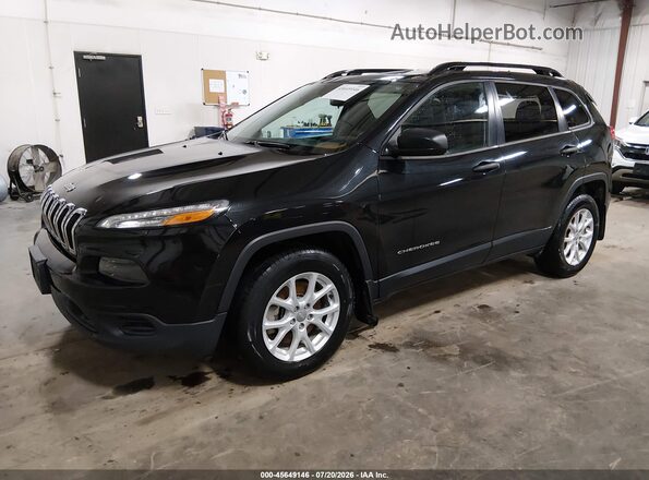 1C4PJMAS5GW238971 2016 JEEP CHEROKEE Black Առջևի ձախ երեք քառորդ տեսարան
