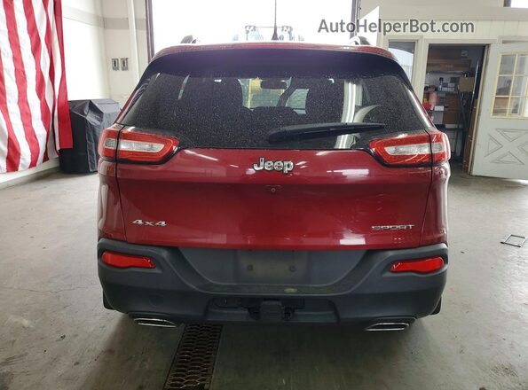 1C4PJMAS7GW269123 2016 JEEP CHEROKEE Бордовый Вид сзади