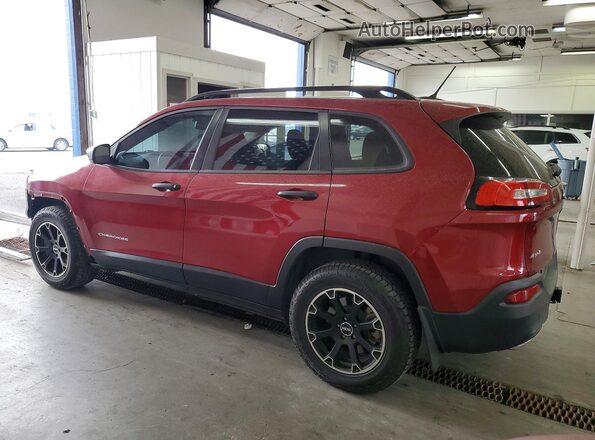 1C4PJMAS7GW269123 2016 JEEP CHEROKEE Бордовый Задняя левая четверть