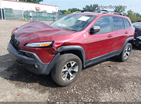 1C4PJMBB3HW517237 2017 JEEP CHEROKEE Maroon წინა მარცხენა ხედი სამი მეოთხედიდან