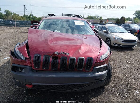 1C4PJMBB3HW517237 2017 JEEP CHEROKEE Maroon უკანა სალონის ხედი