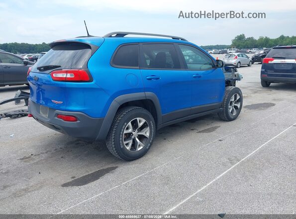 1C4PJMBB8HW599515 2017 JEEP CHEROKEE Синий Задняя правая четверть