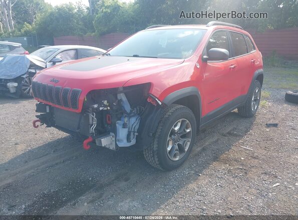 1C4PJMBN3KD188634 2019 JEEP CHEROKEE Red Առջևի ձախ երեք քառորդ տեսարան