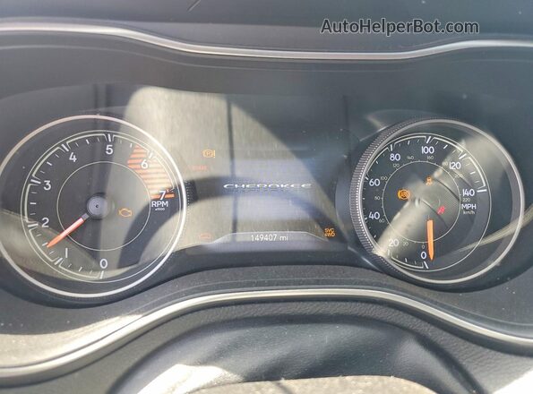 1C4PJMBN8KD273419 2019 JEEP CHEROKEE Burgundy Widok zestawu wskaźników