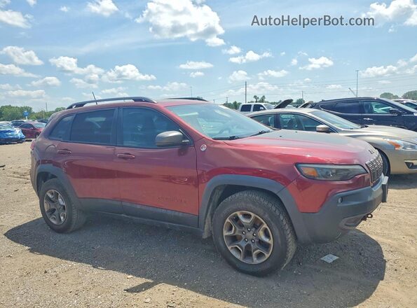 1C4PJMBN8KD273419 2019 JEEP CHEROKEE Burgundy Przód prawy