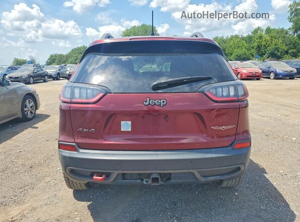 1C4PJMBN8KD273419 2019 JEEP CHEROKEE Burgundy Widok z tyłu