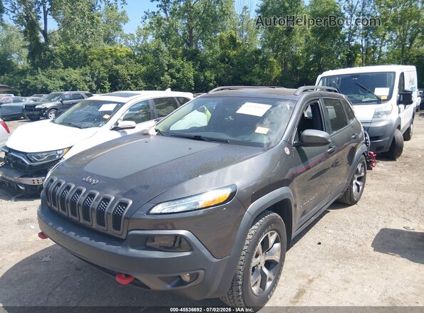 1C4PJMBS0HW612791 2017 JEEP CHEROKEE Gray Vista tres cuartos delantera izquierda