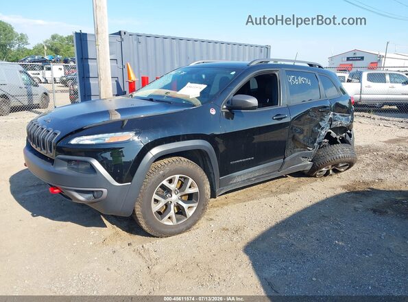 1C4PJMBS0HW651171 2017 JEEP CHEROKEE Black Առջևի ձախ երեք քառորդ տեսարան