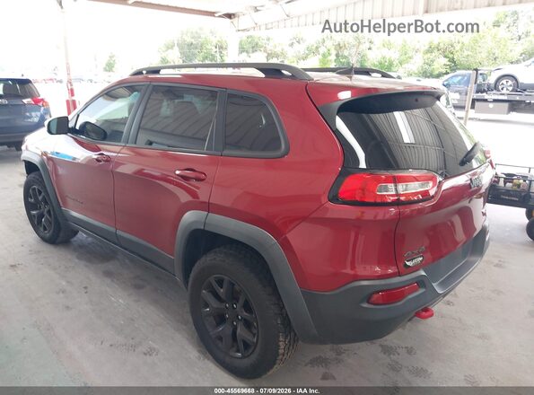 1C4PJMBS1GW104585 2016 JEEP CHEROKEE Burgundy Rear left