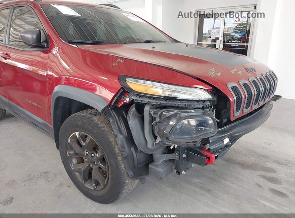 1C4PJMBS1GW104585 2016 JEEP CHEROKEE Burgundy Front view