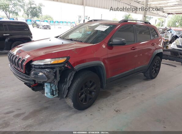1C4PJMBS1GW104585 2016 JEEP CHEROKEE Burgundy Front left