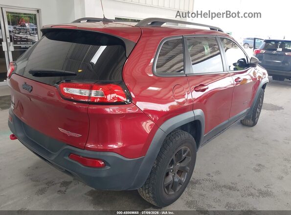 1C4PJMBS1GW104585 2016 JEEP CHEROKEE Burgundy Rear right