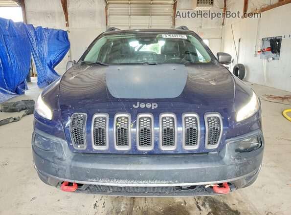 1C4PJMBS1GW132421 2016 JEEP CHEROKEE Blue Front view