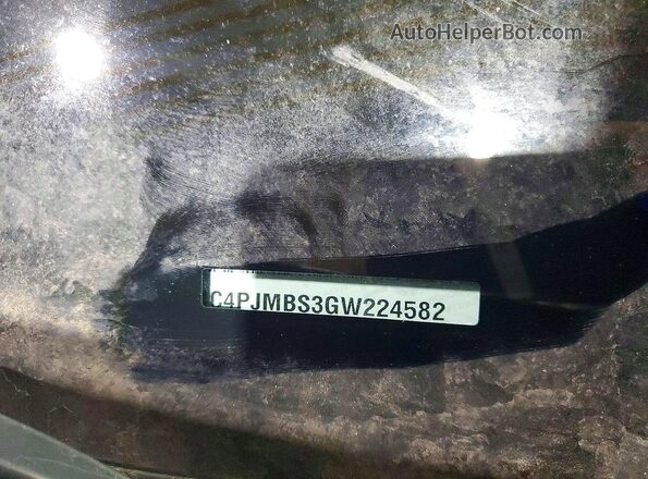 1C4PJMBS3GW224582 2016 JEEP CHEROKEE Black Vista de la etiqueta del VIN