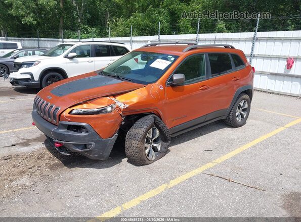 1C4PJMBS4GW155627 2016 JEEP CHEROKEE Orange Առջևի ձախ երեք քառորդ տեսարան