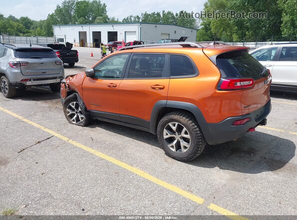 1C4PJMBS4GW155627 2016 JEEP CHEROKEE Orange Հետևի ձախ