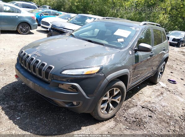 1C4PJMBS6HW510170 2017 JEEP CHEROKEE Серый Передняя левая четверть