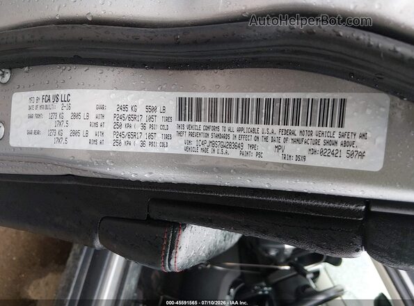 1C4PJMBS7GW283649 2016 JEEP CHEROKEE Серебряный Вид подкапотного пространства