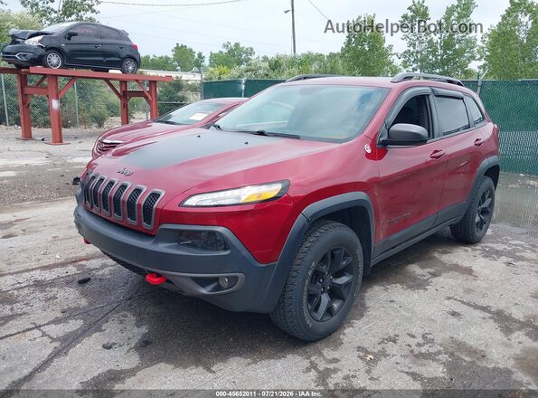 1C4PJMBS7HW645349 2017 JEEP CHEROKEE Red Przód lewy