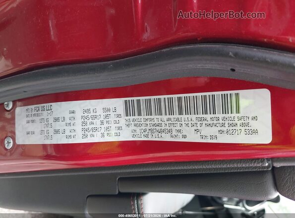 1C4PJMBS7HW645349 2017 JEEP CHEROKEE Red Widok komory silnika