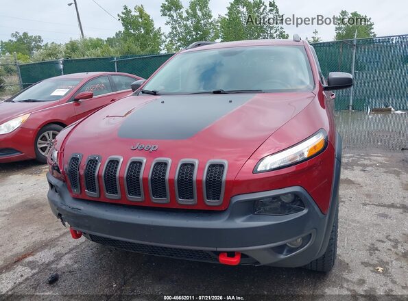 1C4PJMBS7HW645349 2017 JEEP CHEROKEE Red Widok zestawu wskaźników