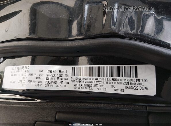 1C4PJMBS8GW313872 2016 JEEP CHEROKEE Black Engine compartment view