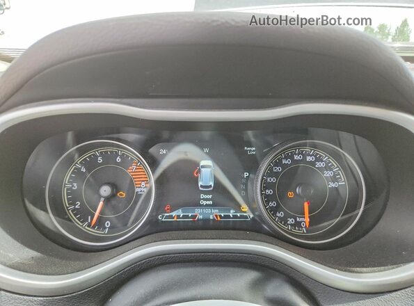 1C4PJMBS9HW638385 2017 JEEP CHEROKEE White Вид щитка приладів