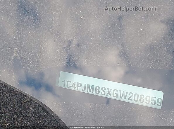 1C4PJMBSXGW208959 2016 JEEP CHEROKEE Blue ძრავის განყოფილების ხედი