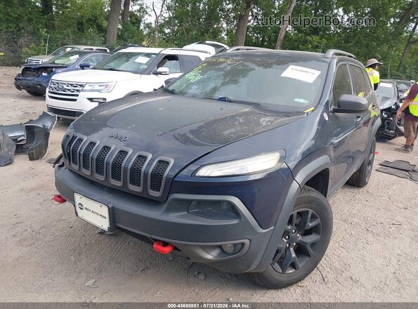 1C4PJMBSXGW208959 2016 JEEP CHEROKEE Blue წინა მარცხენა ხედი სამი მეოთხედიდან