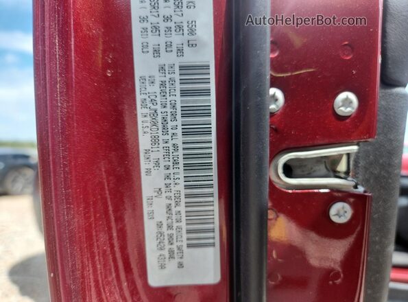 1C4PJMBX0KD188611 2019 JEEP CHEROKEE Burgundy Widok naklejki z numerem VIN
