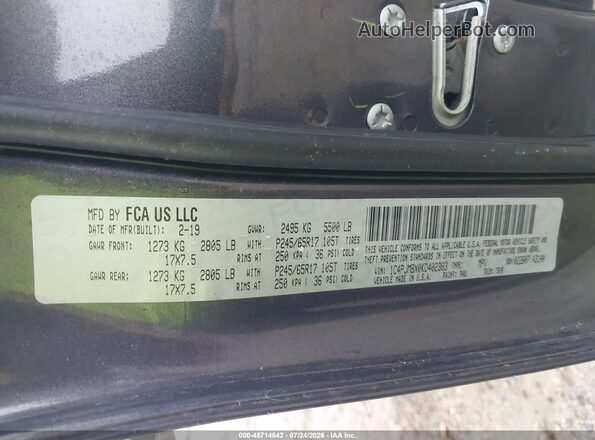 1C4PJMBX0KD402383 2019 JEEP CHEROKEE Серый Вид подкапотного пространства