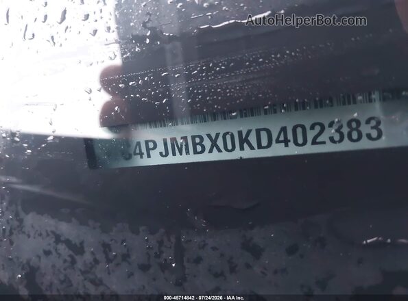 1C4PJMBX0KD402383 2019 JEEP CHEROKEE Серый 