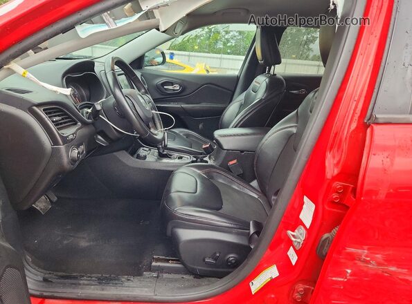 1C4PJMBX2KD298365 2019 JEEP CHEROKEE Red Widok wnętrza z przodu