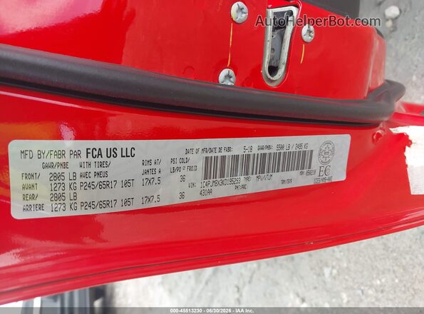 1C4PJMBX3KD195293 2019 JEEP CHEROKEE Красный Вид подкапотного пространства