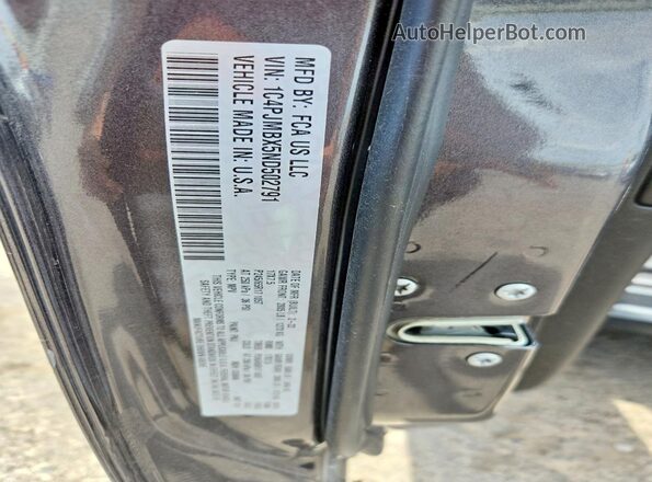 1C4PJMBX5ND502791 2022 JEEP CHEROKEE Gray VIN կոդի պիտակի տեսք