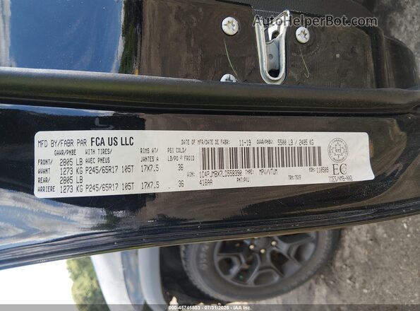 1C4PJMBX7LD558390 2020 JEEP CHEROKEE Black VIN sticker view